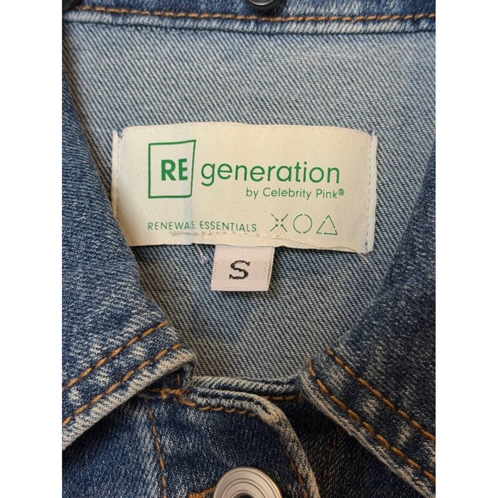 REgeneration by Celebrity Pink Dalia Denim Dress Blue Long Sleeve Mini S NEW - Picture 4 of 15